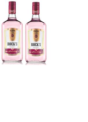 Imagem de Kit Gin Rock's Strawberry 1000ml 2 unidades