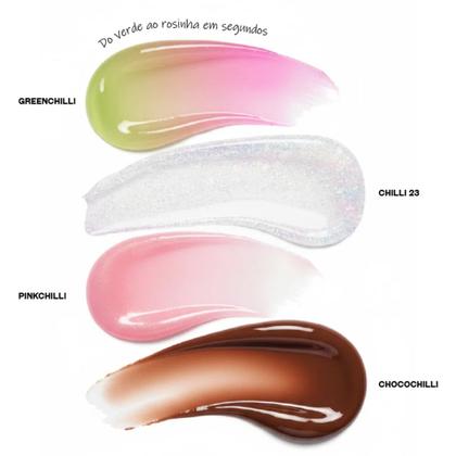 Imagem de Kit Gloss Franciny Ehlke Chilli Cake 4 Glosses Plump Chilli 23, GreenChilli, ChocoChilli e PinkChilli