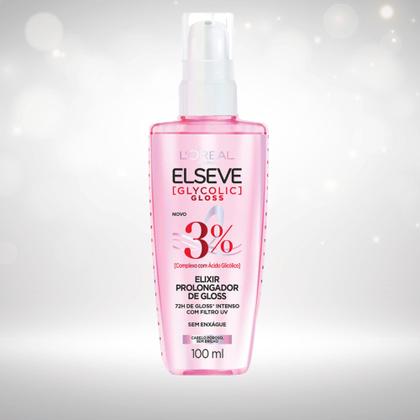 Imagem de Kit Glycolic Gloss Shampoo Condicionador 400ml  Sérum Prolongador Elixir Elseve Ácido Glicólico