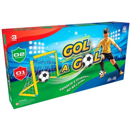 Imagem de Kit Gol A Gol Nig Brinquedos 2 Traves 57x44cm + Bola Futebol Infantil