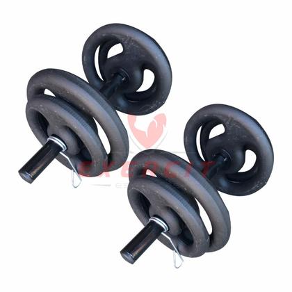 Imagem de Kit gold ( par de barrinha com presilhas,  barra de 1,50 oca , 40 kg anilhas) 