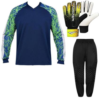 Imagem de Kit Goleiro Camisa Napoli Kanga + Calça TRB + Luva Penalty