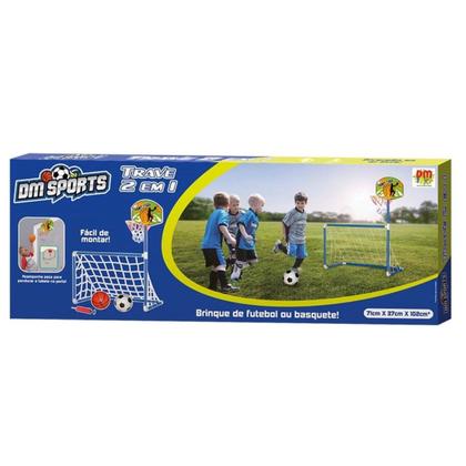 Imagem de Kit Golzinhos Rede Bola Trave Infantil Futebol e Basquete