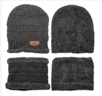Imagem de Kit Gorro Touca + Gola Cachecol Protetor Pescoço Lã Inverno