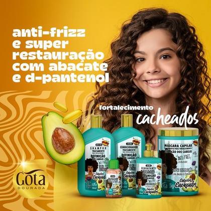 Imagem de Kit Gota Dourada Cabelos Cacheado Super Restauração (2 Shampoos + 2 Cond + Creme Pentear)