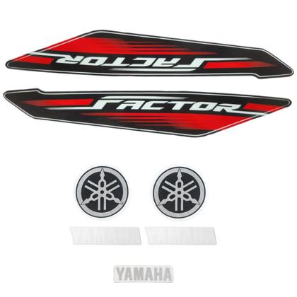 Imagem de Kit Gráfico Adesivo Completo Factor 125i 2017 2018 Vermelho