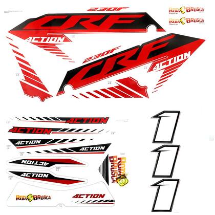 Imagem de Kit Gráfico Adesivos Take Carenagem Plástico Biker 4ction Honda CRF 230