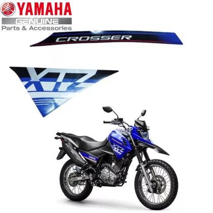 Imagem de Kit grafico tomada de ar esq. azul xtz 150 crosser 2021 2022