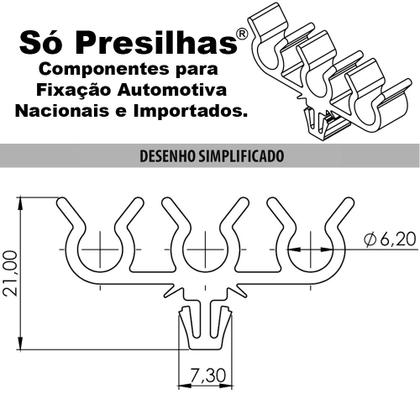 Imagem de Kit Grampos Presilhas Suporte Organizador Para Cabo De Velas Siena Fire G3 2004 2005 2006 2007 2008 2009 2010 2011 2012