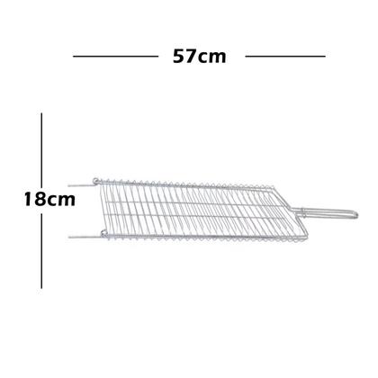 Imagem de Kit Grelha 2un Espetos Duplo 2un Simples aluminio Churrasco