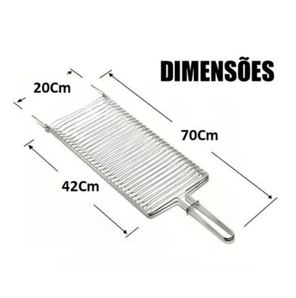 Imagem de Kit Grelha Inox 4un Espetos Duplo Simples Alumínio Churrasco