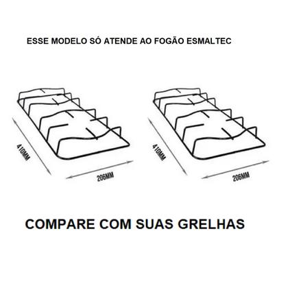Imagem de Kit grelha trempe grade para fogão esmaltec topazio 4 bocas