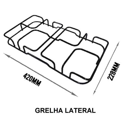 Imagem de Kit grelha trempe para fogão brastemp 5 bocas - bfs5
