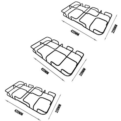 Imagem de Kit grelha trempe para fogão brastemp 5 bocas - bfs5