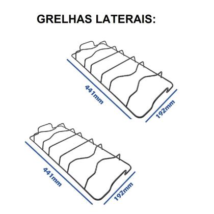 Imagem de Kit grelha trempe para fogão itatiaia waves 5q - 5 bocas