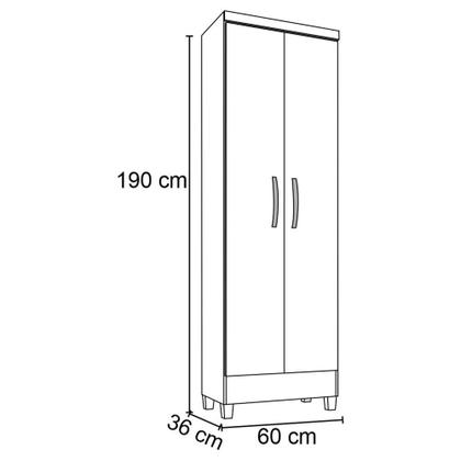 Imagem de Kit Guarda Roupa Casal 6 Portas Marselha, Cômoda 5 Gavetas Porto Belo e Multiuso Cairo Carvalho Grafite Clique Chique