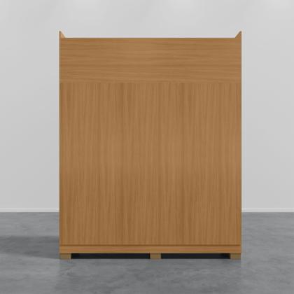 Imagem de Kit Guarda Roupa Casal Modena 6 Portas 2 Gavetas com Cômoda Sapateira 1 Porta 4 Gavetas Carvalho Grafite - Combo Stock