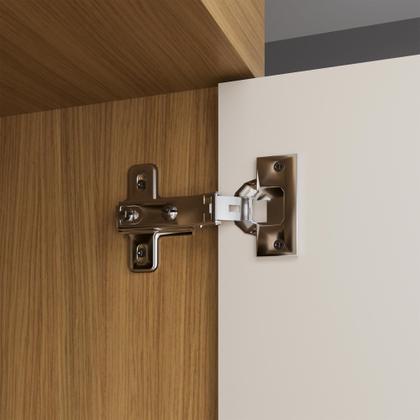 Imagem de Kit Guarda Roupa Casal Modena 6 Portas 2 Gavetas com Cômoda Sapateira 1 Porta 4 Gavetas Carvalho Off White - Combo Stock