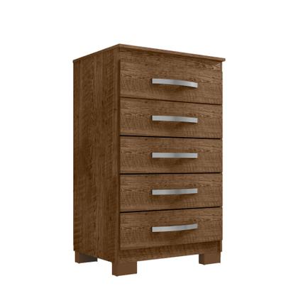 Imagem de Kit Guarda Roupa Casal Modena 6 Portas 2 Gavetas Com Espelho, Cômoda 5 Gavetas e Multiuso Egito Malbec - Combo Stock