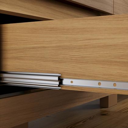 Imagem de Kit Guarda Roupa Casal Modena 6 Portas 2 Gavetas com Espelho e Cômoda Sapateira 1 Porta 4 Gavetas Carvalho Off White - Combo Stock