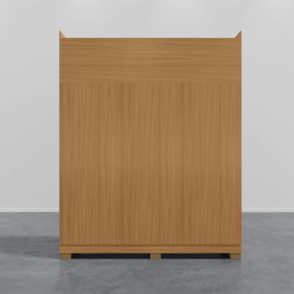 Imagem de Kit Guarda Roupa Casal Modena 6 Portas 2 Gavetas com Espelho e Cômoda Sapateira 1 Porta 4 Gavetas Carvalho Off White - Combo Stock