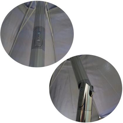 Imagem de Kit Guarda-sol 2 M Articulado + 2 Cadeiras + Cooler 18 L Pesca / Praia Mor