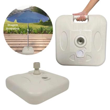 Kit Guarda-sol Praia Arco-iris 2,20m + Base Branca 18kg Bel Imagem de Kit Guarda-sol Praia Arco-iris 2,20m + Base Branca 18kg Bel