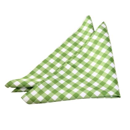 Imagem de Kit Guardanapo de Tecido 35x35cm Xadrez Verde Mesa Posta