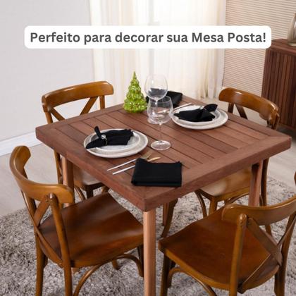 Imagem de Kit Guardanapo de Tecido Preto 35x35cm Mesa Posta