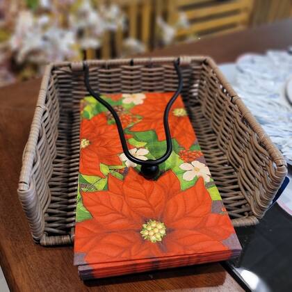 Imagem de Kit Guardanapos Natalinos Decorados Estampas Diversas 80 Folhas Duplas 20x11cm - Magizi
