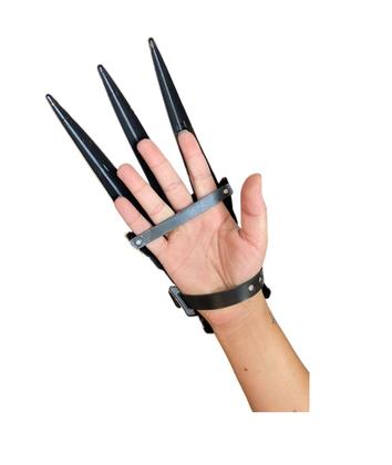 Imagem de Kit Guerreiro Infantil Luva E Machado Prata Plástico