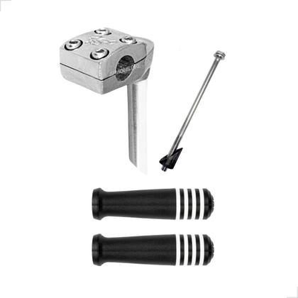 Imagem de Kit Guidão Bike Tipo Poti + Mesinha Suporte + Manoplas Cores