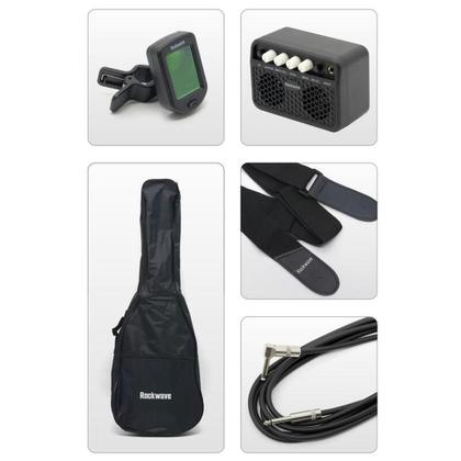 Imagem de Kit guitarra rockwave rgk50 sb
