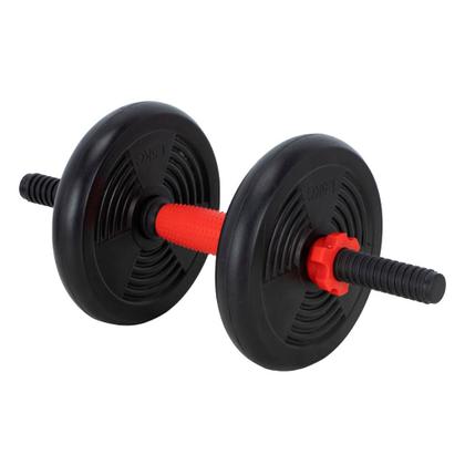 Imagem de Kit Halteres 6 em 1 Peso Musculação até 40kg Ajustável Preto
