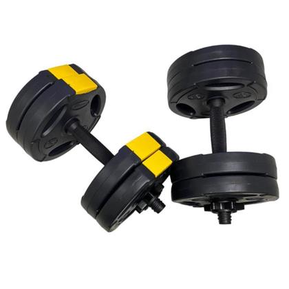 Imagem de Kit Halteres Ajustáveis com Barra Bonafit até 50kg  Musculação em Casa com Anilhas e Barras Reforçadas