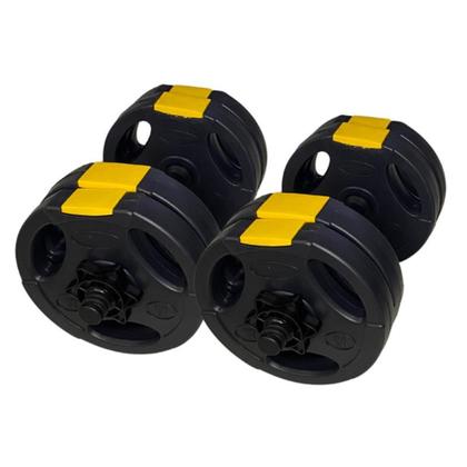 Imagem de Kit Halteres Ajustáveis com Barra Bonafit até 50kg  Musculação em Casa com Anilhas e Barras Reforçadas