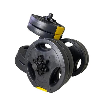 Imagem de Kit Halteres Ajustáveis com Barra Bonafit até 50kg  Musculação em Casa com Anilhas e Barras Reforçadas