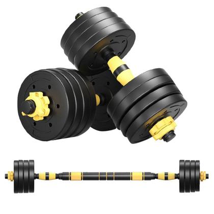 Imagem de Kit Halteres Anilha Barra 3 em 1 Musculação Peso Academia Ajustável 40kg Segurança e Durabilidade