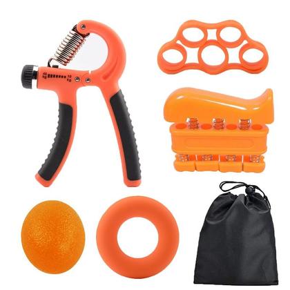 Imagem de Kit Hand Grip exercício Dedos Mãos Punho Fisioterapia 5 Pçs