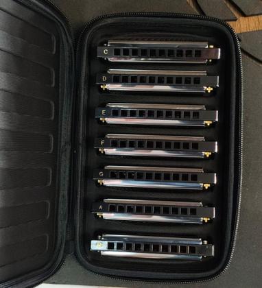 Imagem de Kit Harmônicas Spring (c, D, E, F, G, A Bb) Mais De Uma Prateado