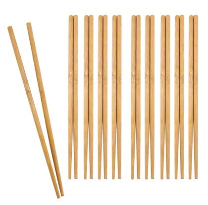 Imagem de Kit Hashi Bambu 10 Pares Jantar Japonês Palito Reutilizável