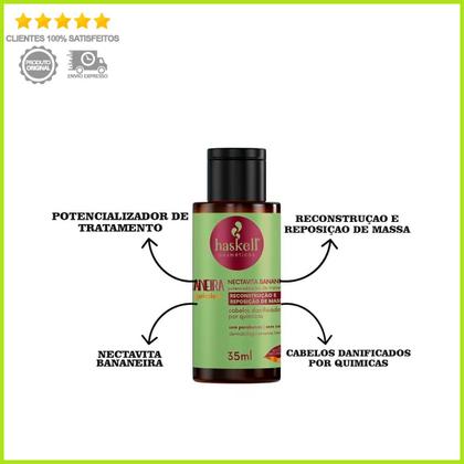 Imagem de Kit Haskell Bananeira Repositor de Massa 300ml +mini máscara