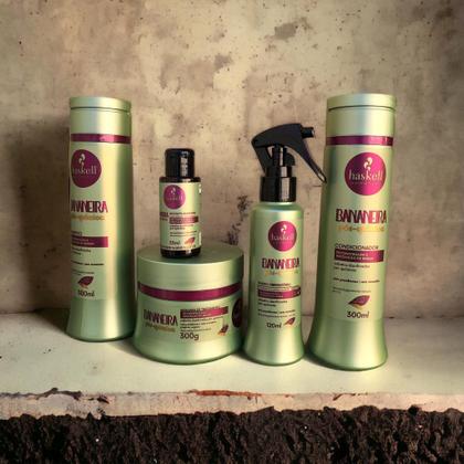 Imagem de Kit Haskell Bananeira Sh Cond Máscara 300ml 5 Itens Completo
