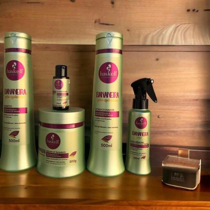 Imagem de Kit Haskell Bananeira Sh Cond Máscara 500ml 5 Itens Completo