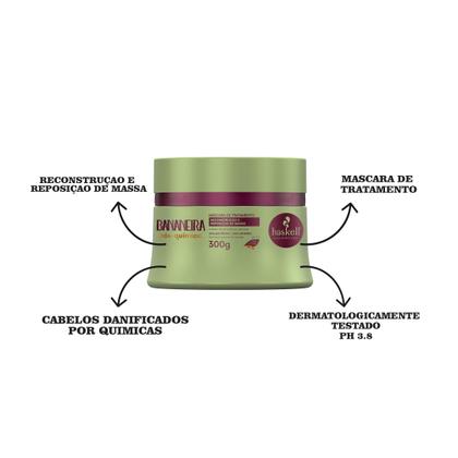 Imagem de Kit Haskell Bananeira Shamp cond masc 300ml Mimo