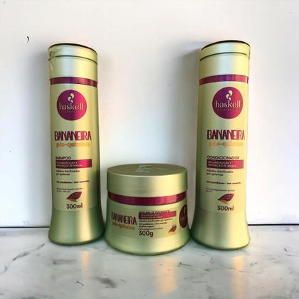 Imagem de Kit Haskell Bananeira Shampoo 300ML 1 Condicionador 300ML 1 Mascara 300ML