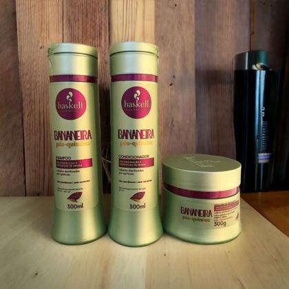 Imagem de Kit Haskell Bananeira Shampoo 300ML 1 Condicionador 300ML 1 Mascara 300ML