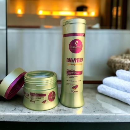 Imagem de Kit Haskell Bananeira Shampoo 300ML + 1 Mascara 300ML