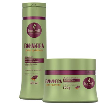 Imagem de Kit Haskell Bananeira Shampoo 300ml Mascara 300g