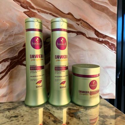 Imagem de Kit Haskell Bananeira Shampoo 500ML 1 Condicionador 500ML 1 Mascara 500ML